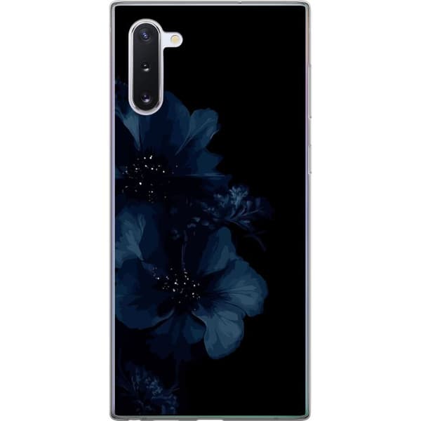 Kompatibelt Mobildeksel til Samsung Galaxy Note10 Mörkblå blommor