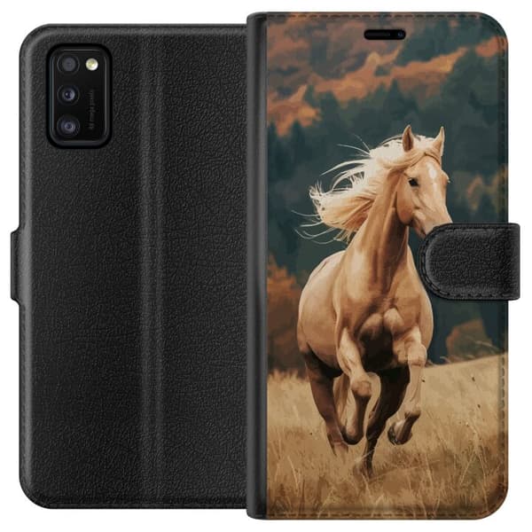 Kompatibelt Lommeboketui til Samsung Galaxy A41 Springende Hest
