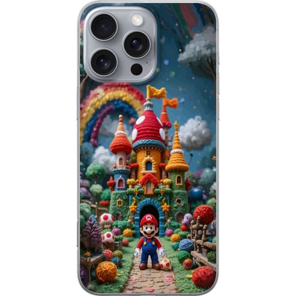 Kompatibelt Mobildeksel til Apple iPhone 16 Pro Max Super Mario-inspirert eventyrtema