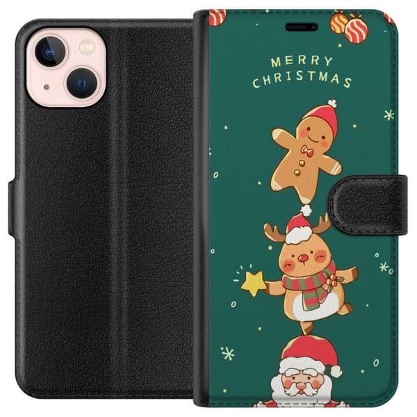 Kompatibelt Plånboksfodral till Apple iPhone 13 mini God Jul - Mönster
