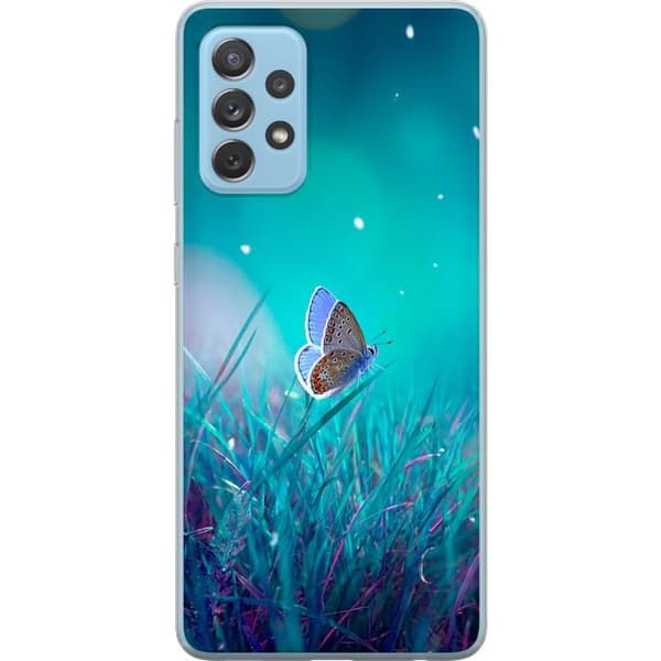 Kompatibelt Mobildeksel til Samsung Galaxy A52 5G Blå sommerfugl