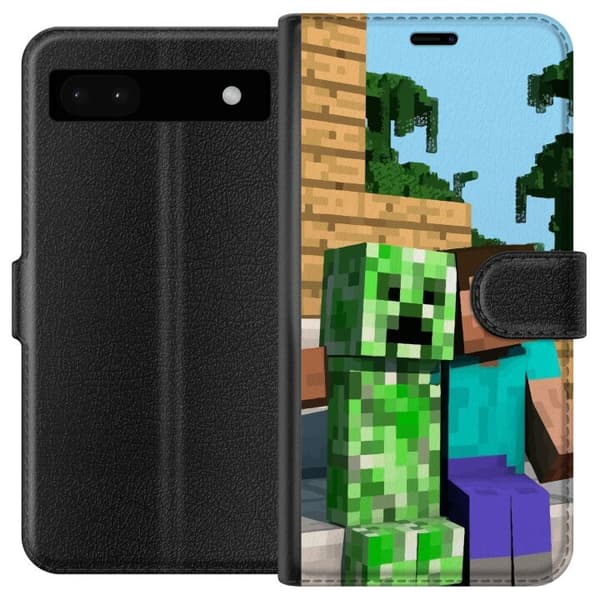 Yhteensopiva Lompakkokotelo Google Pixel 6a MineCraft