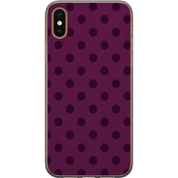 Kompatibelt Mobilskal till Apple iPhone XS Max Plum Dots