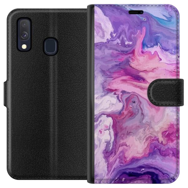 Kompatibelt Plånboksfodral till Samsung Galaxy A40 Marmor