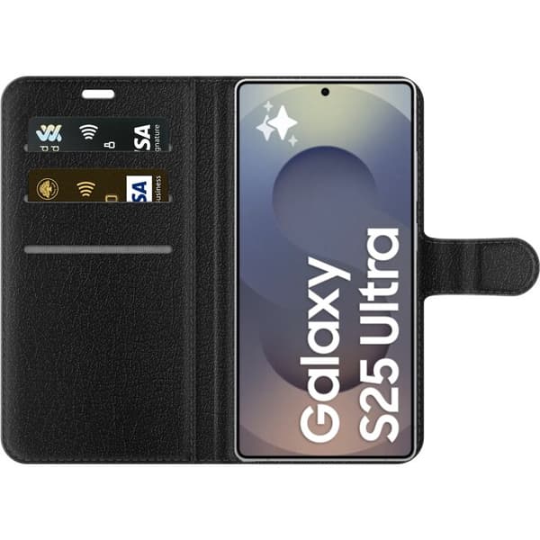 Kompatibel Tegnebogsetui til Samsung Galaxy S25 Ultra Rosa vattendroppar