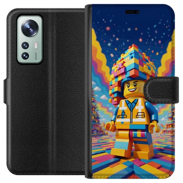 Kompatibel Tegnebogsetui til Xiaomi 12 Byggklossfigur
