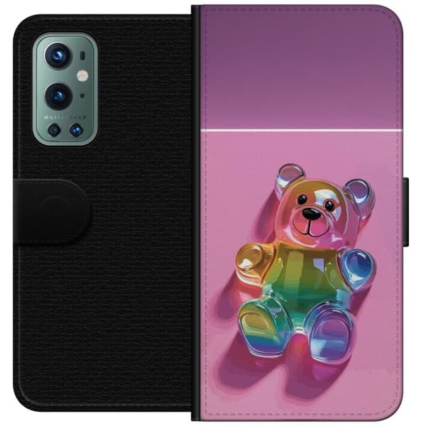 Kompatibelt Plånboksfodral till OnePlus 9 Pro Gullig nalledesign med regnbågstema