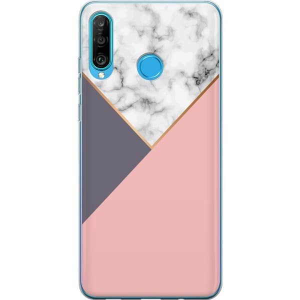 Kompatibelt Mobilskal till Huawei P30 lite Marble Cut