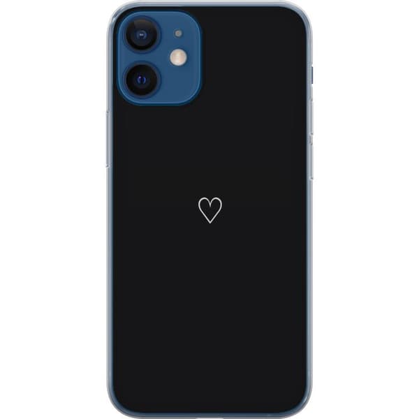 Kompatibel Mobilcover til Apple iPhone 12 mini Hjerte Sort