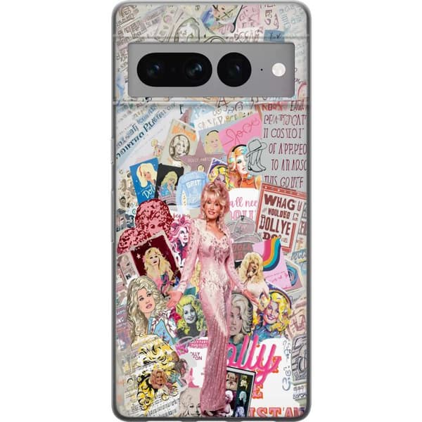 Kompatibelt Mobildeksel til Google Pixel 7 Pro Dolly Parton färgstarkt collage