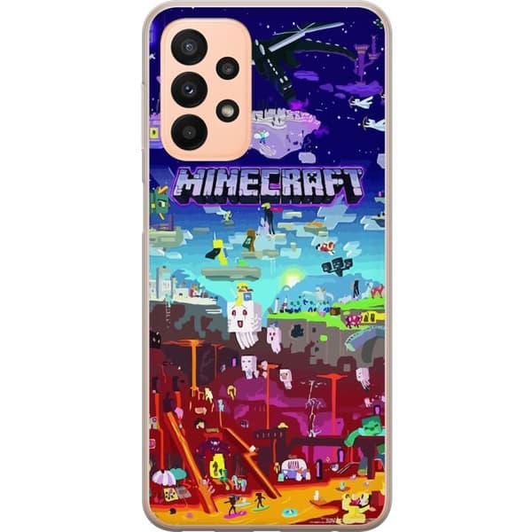 Kompatibelt Mobilskal till Samsung Galaxy A23 MineCraft