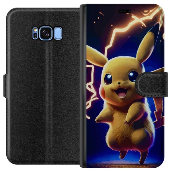 Kompatibelt Plånboksfodral till Samsung Galaxy S8 Pikachu