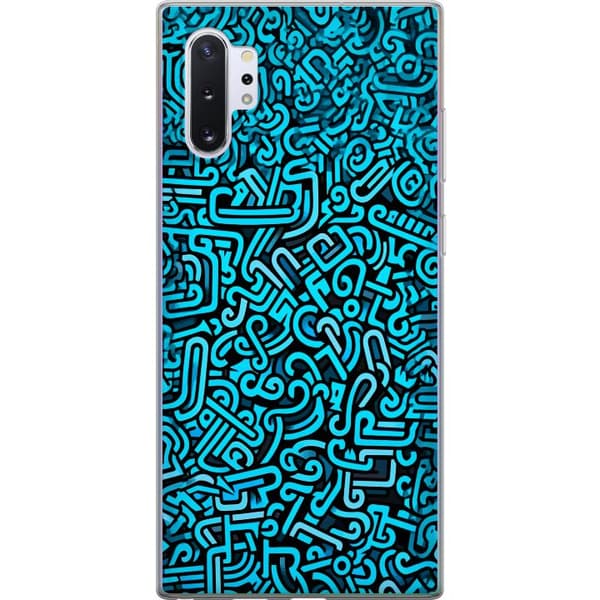 Kompatibelt Mobilskal till Samsung Galaxy Note10+ Blå abstrakt graffiti
