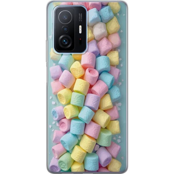 Kompatibelt Mobildeksel til Xiaomi 11T Søt godisdesign med marshmallows