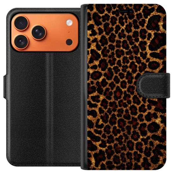 Kompatibelt Lommeboketui til Apple iPhone 17 Pro Max Leopardikon