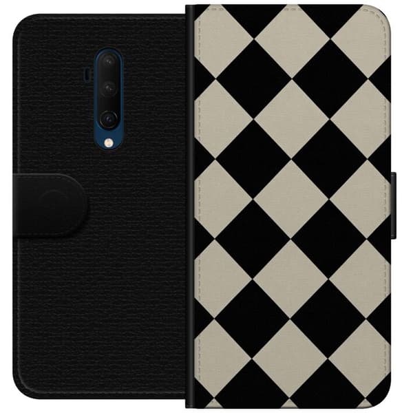 Kompatibelt Lommeboketui til OnePlus 7T Pro Mono-diamant