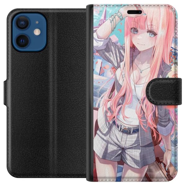 Kompatibel Tegnebogsetui til Apple iPhone 12 Anime pige sød