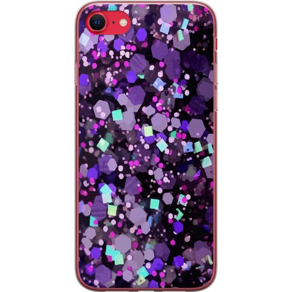 Kompatibel Mobilcover til Apple iPhone 7 Lilla Glitter