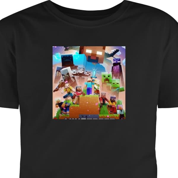 Voksen T-shirt Sort Medium Minecraft Minecraft Sort Medium
