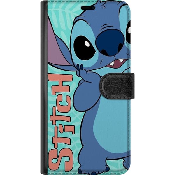 Kompatibel Tegnebogsetui til Apple iPhone 14 Pro Max Blå Stitch illustration med bløde farver og sød tegnet design