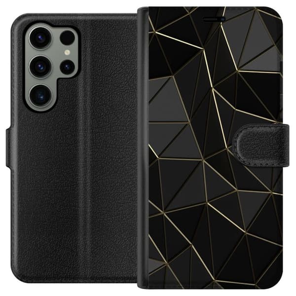 Kompatibel Tegnebogsetui til Samsung Galaxy S23 Ultra Midnat