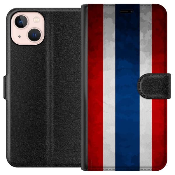 Kompatibel Tegnebogsetui til Apple iPhone 13 mini Thai flag i stilfuldt retrodesign