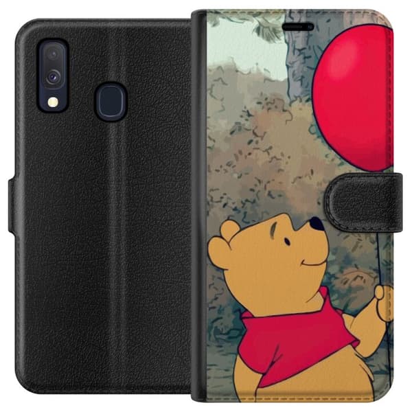 Kompatibelt Plånboksfodral till Samsung Galaxy A40 Nalle Puh