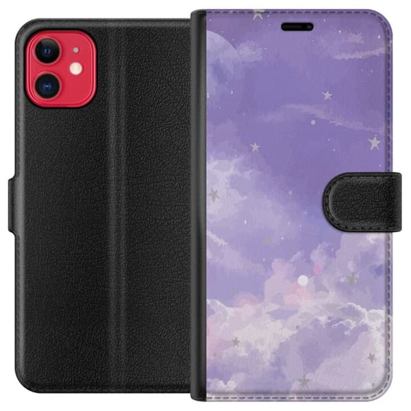 Kompatibelt Plånboksfodral till Apple iPhone 11 Lila himmel