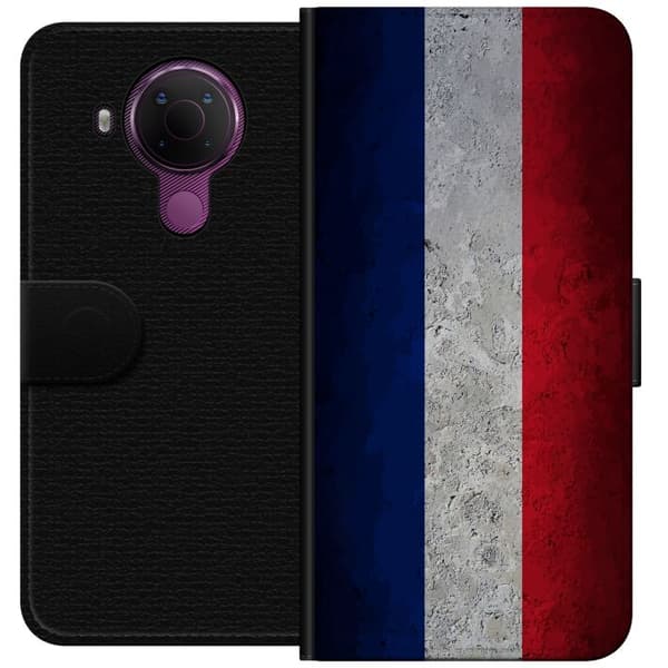 Kompatibelt Plånboksfodral till Nokia 5.4 Ren fransk flaggdesign
