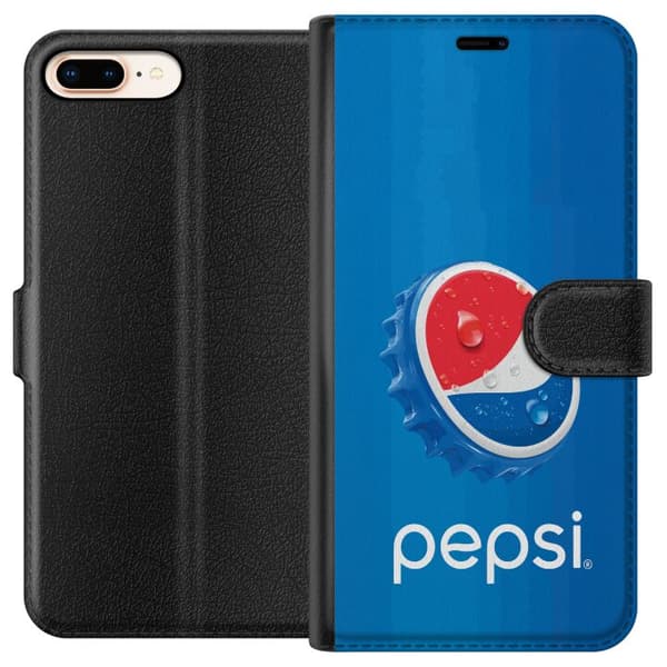 Kompatibel Tegnebogsetui til Apple iPhone 8 Plus Moderne drikke-inspireret design