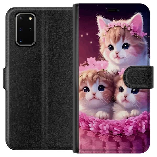 Kompatibelt Plånboksfodral till Samsung Galaxy S20+ Katter