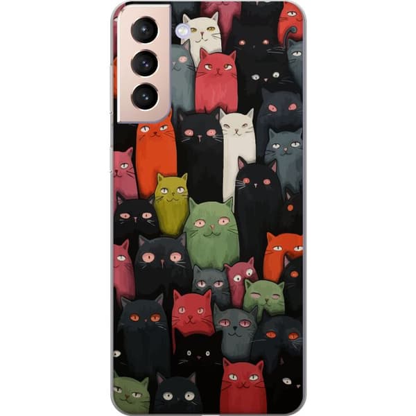 Kompatibelt Mobilskal till Samsung Galaxy S21 Katter