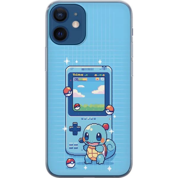 Kompatibelt Mobildeksel til Apple iPhone 12 mini Retro pixeldesign med Squirtle og klassisk spillkonsoll