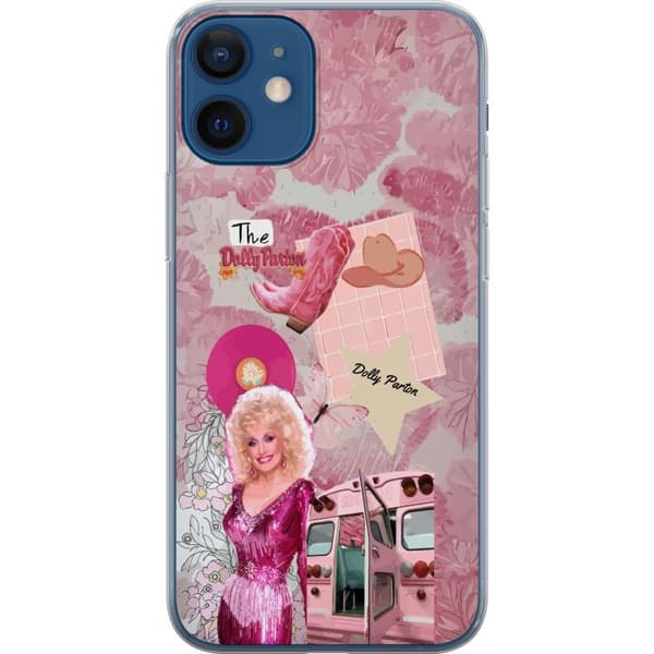 Kompatibelt Mobildeksel til Apple iPhone 12 Dolly Parton rosa countrycollage