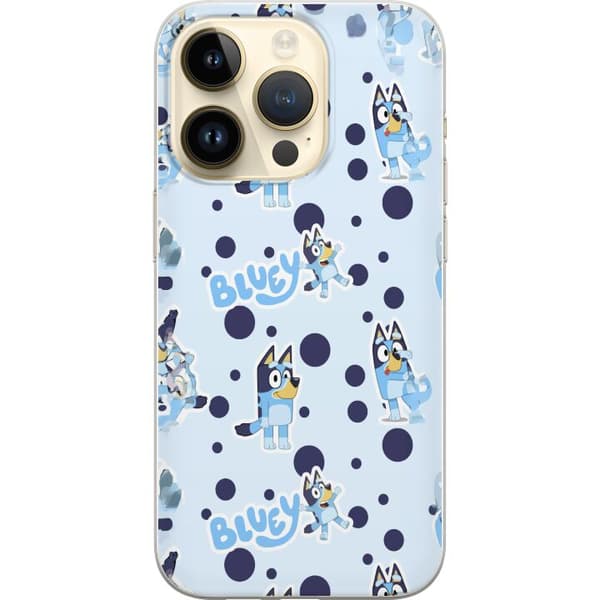 Kompatibelt Mobildeksel til Apple iPhone 15 Pro Bluey-mønster i lyseblå design
