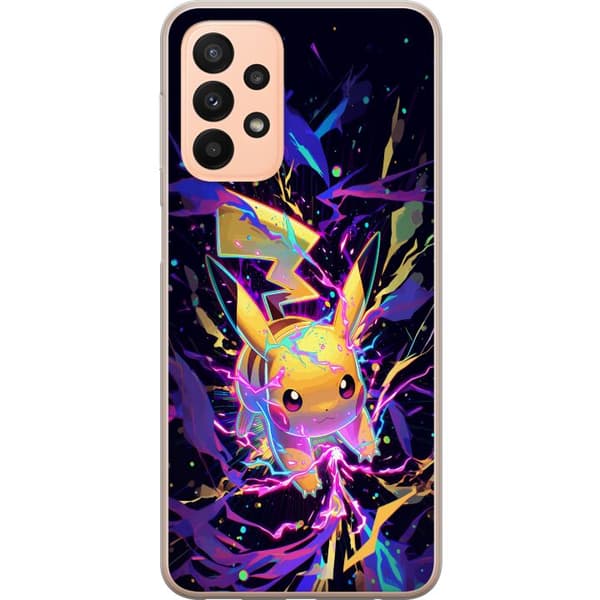 Kompatibelt Mobildeksel til Samsung Galaxy A23 Dynamisk Pikachu-motiv med fargerike effekter