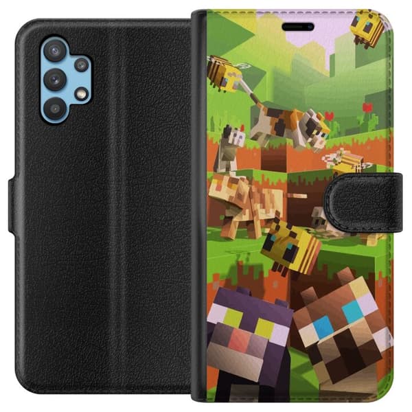 Kompatibelt Plånboksfodral till Samsung Galaxy A32 5G MineCraft