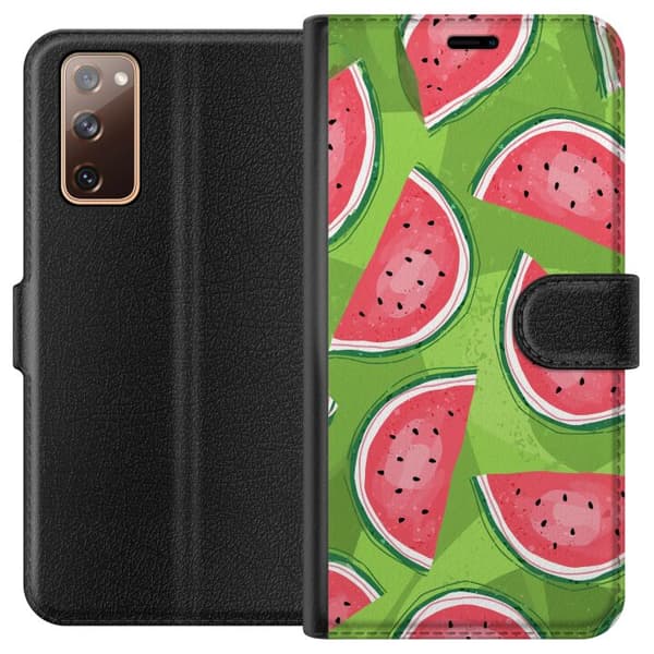 Kompatibel Tegnebogsetui til Samsung Galaxy S20 FE Vattenmelon