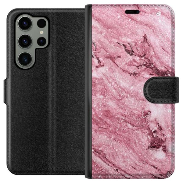 Kompatibel Tegnebogsetui til Samsung Galaxy S23 Ultra Glitter Marmor