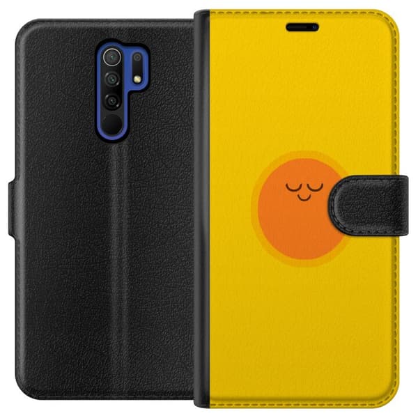 Kompatibelt Lommeboketui til Xiaomi Redmi 9 Sovande solfigur