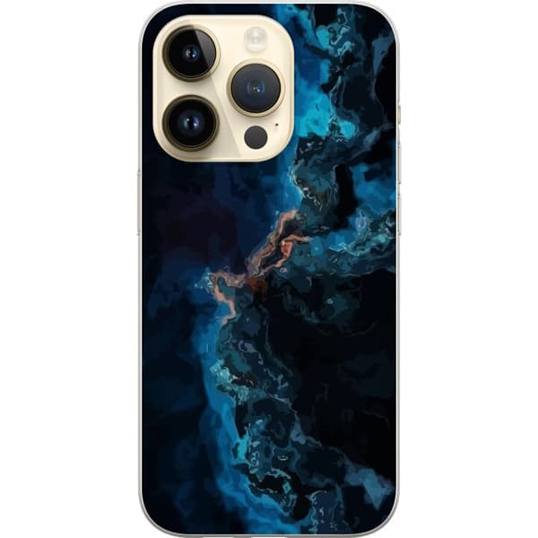 Kompatibelt Mobilskal till Apple iPhone 14 Pro Galaxy Marmor