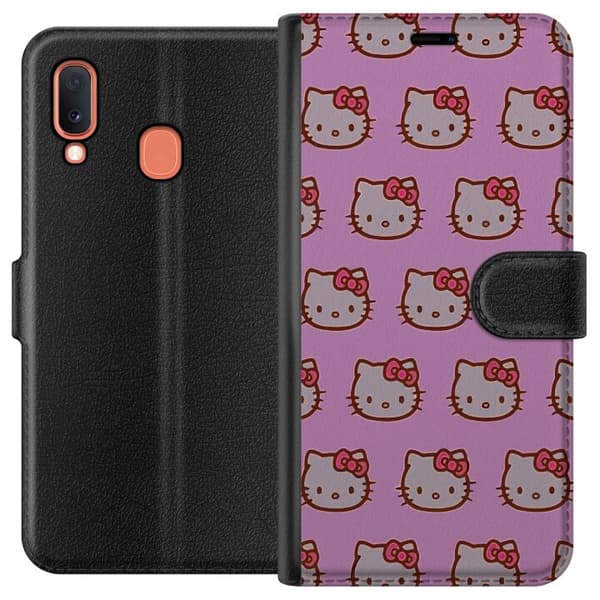 Kompatibelt Lommeboketui til Samsung Galaxy A20e Hello Kitty