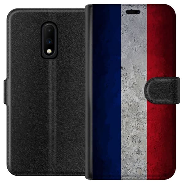 Kompatibelt Plånboksfodral till OnePlus 7 Ren fransk flaggdesign