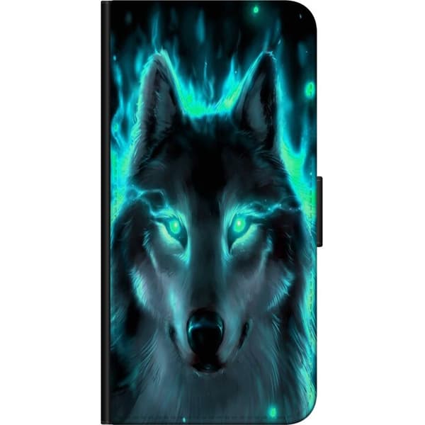 Kompatibelt Lommeboketui til Samsung Galaxy A20s Ulv