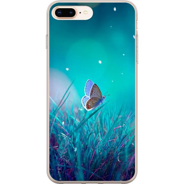Kompatibelt Mobilskal till Apple iPhone 8 Plus Blå fjäril