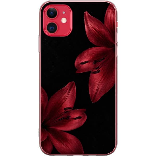 Kompatibelt Mobilskal till Apple iPhone 11 Red Lily Noir