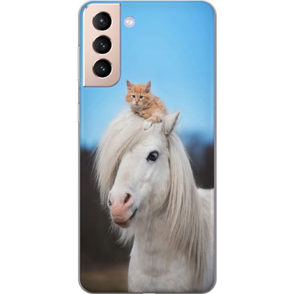 Kompatibelt Mobildeksel til Samsung Galaxy S21 Hest & Katt
