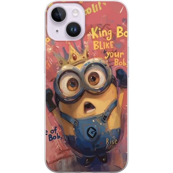 Kompatibelt Mobildeksel til Apple iPhone 15 Plus Minion Med Krona