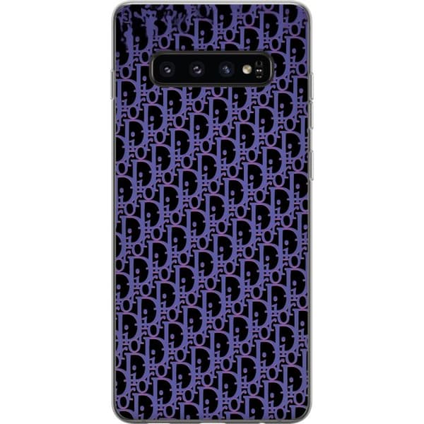 Kompatibelt Mobildeksel til Samsung Galaxy S10 Moderneluksuriøst monogram i stilrent design