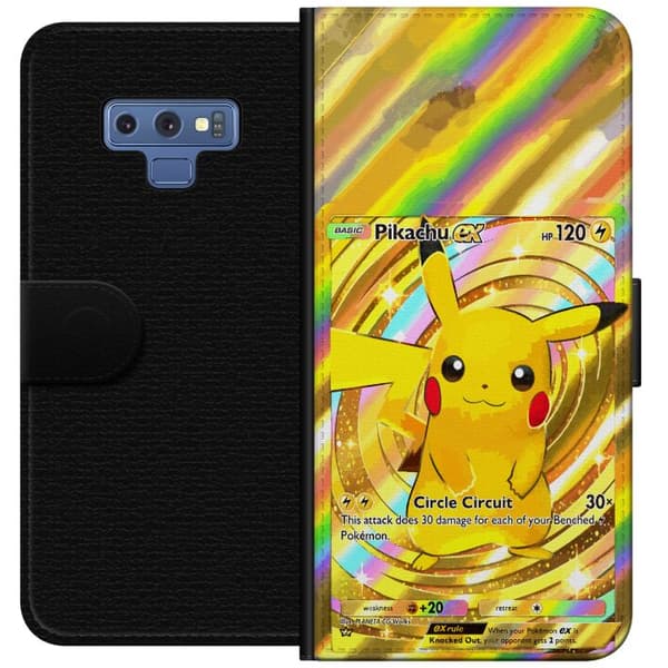 Kompatibelt Lommeboketui til Samsung Galaxy Note9 Blank Pikachu EX-design med samlebåndsfølelse